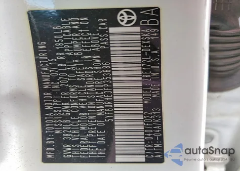 2015 Toyota Corolla L из США, поврежденный, VIN 5YFBURHE3FP353686